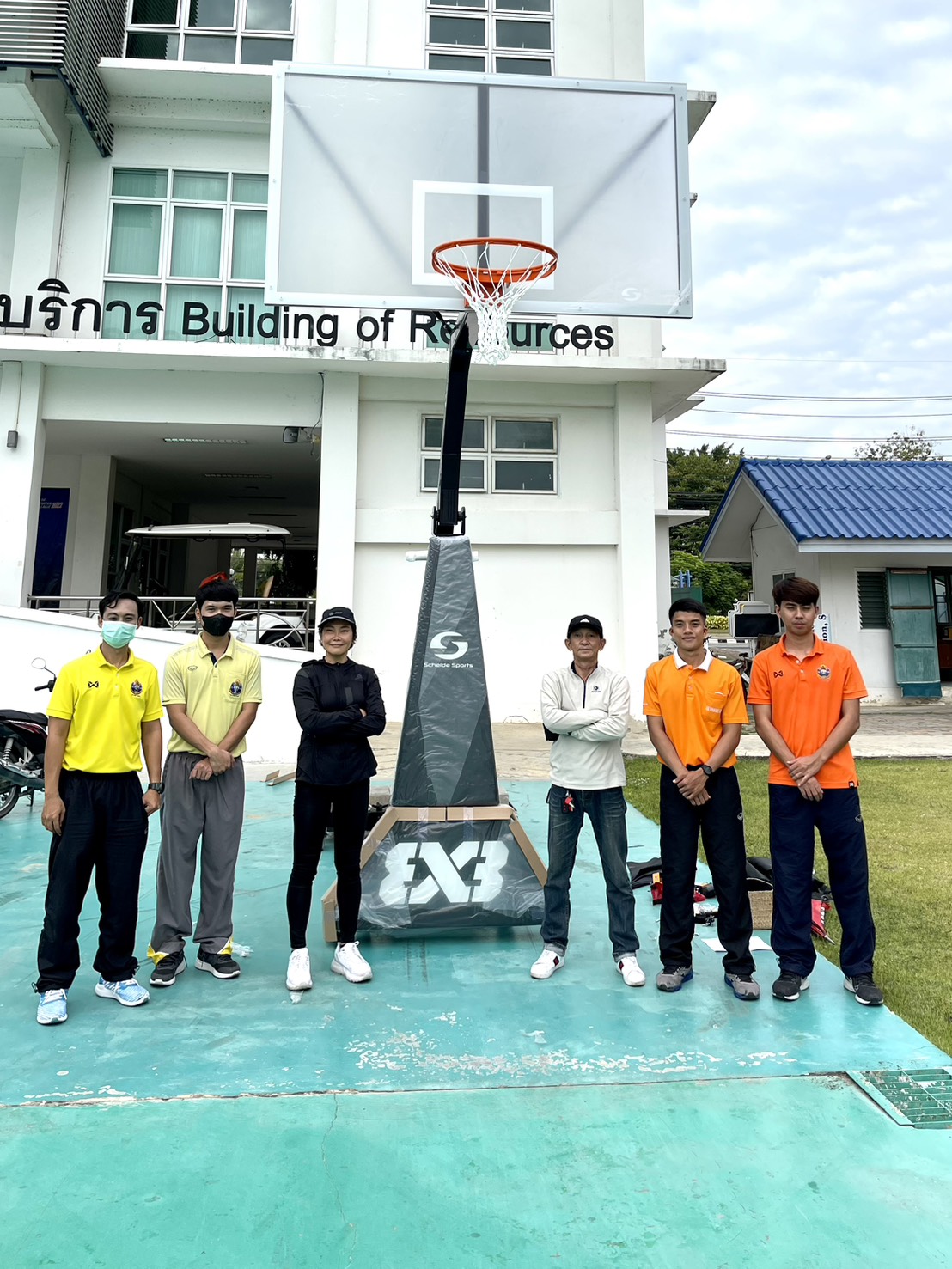 ติดตั้งแป้นบาสเก็ตบอล 3x3