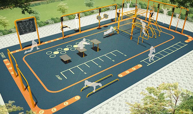 ภาพตัวอย่างเครื่องออกกำลังกายกลางแจ้งของ Design Park